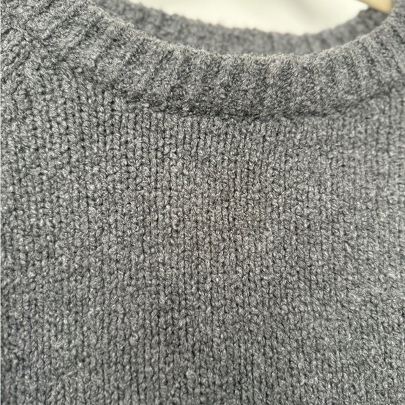 Banana Republic Charcoal Gray Cotton and Merino Wool Oversized Sweater - Picture 6 of 7
